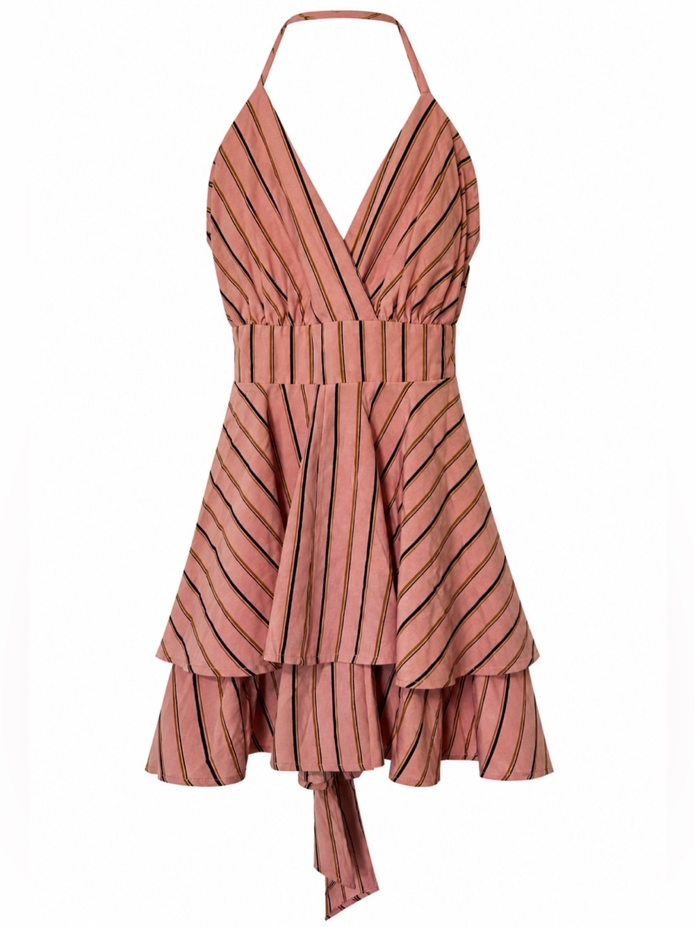 HYFVE NWT Striped Halter Tiered Dress- S